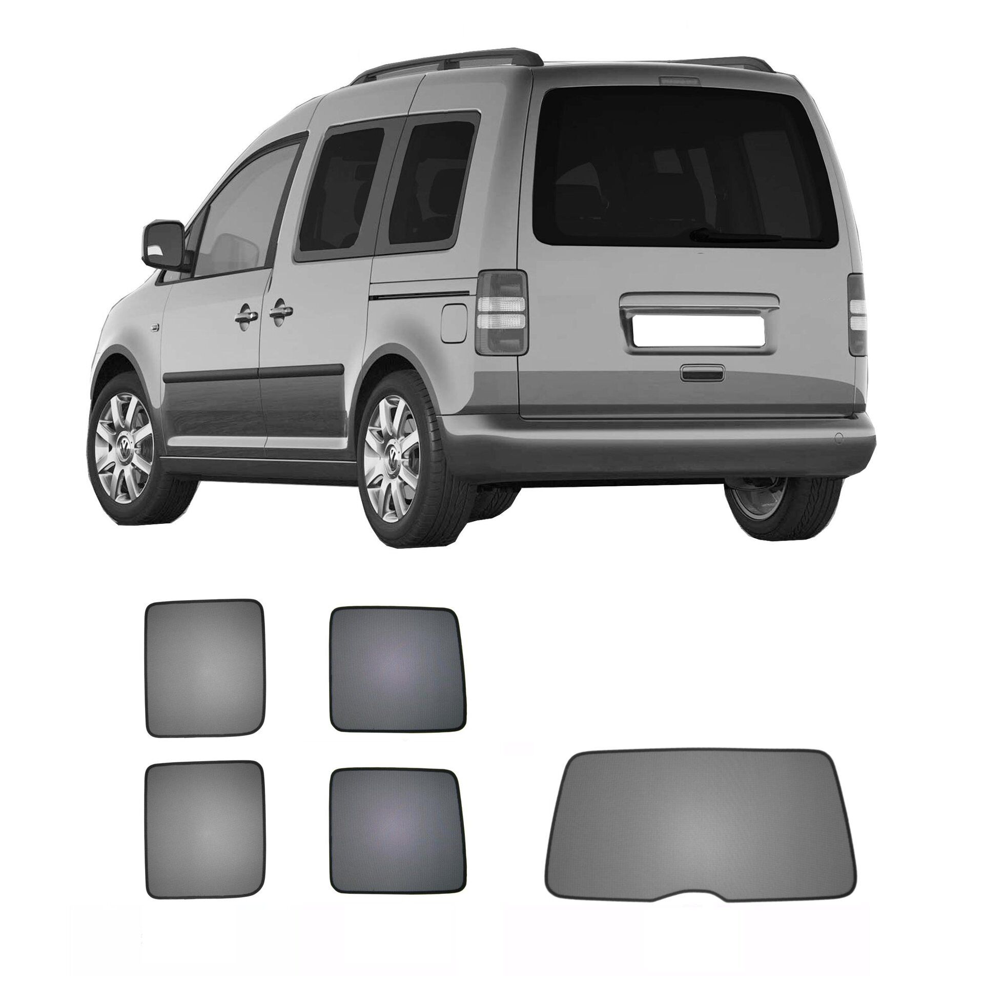 VW Caddy III ohne Schiebefenster mit Heckklappe Sonniboy Sonnenschutz 2010-2015